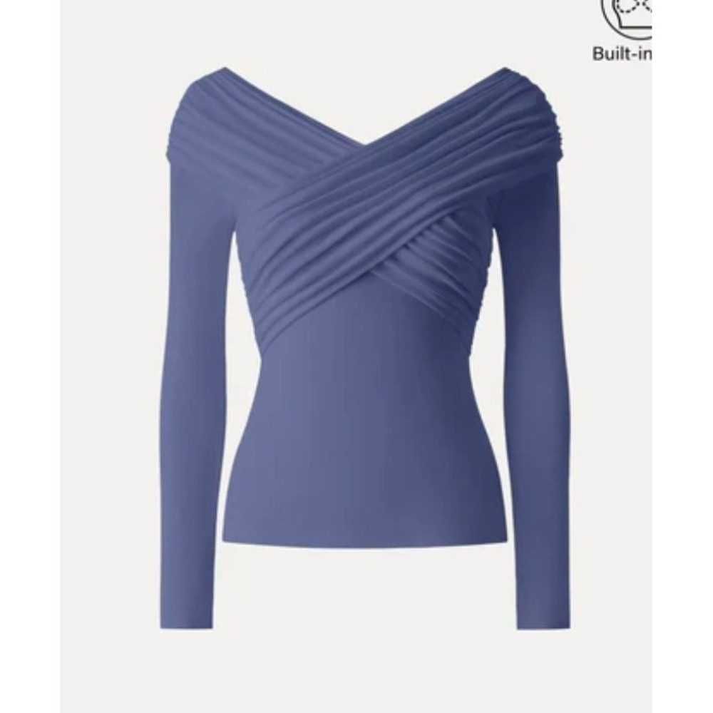 OGL Purple Cross-Front Long Sleeve Top